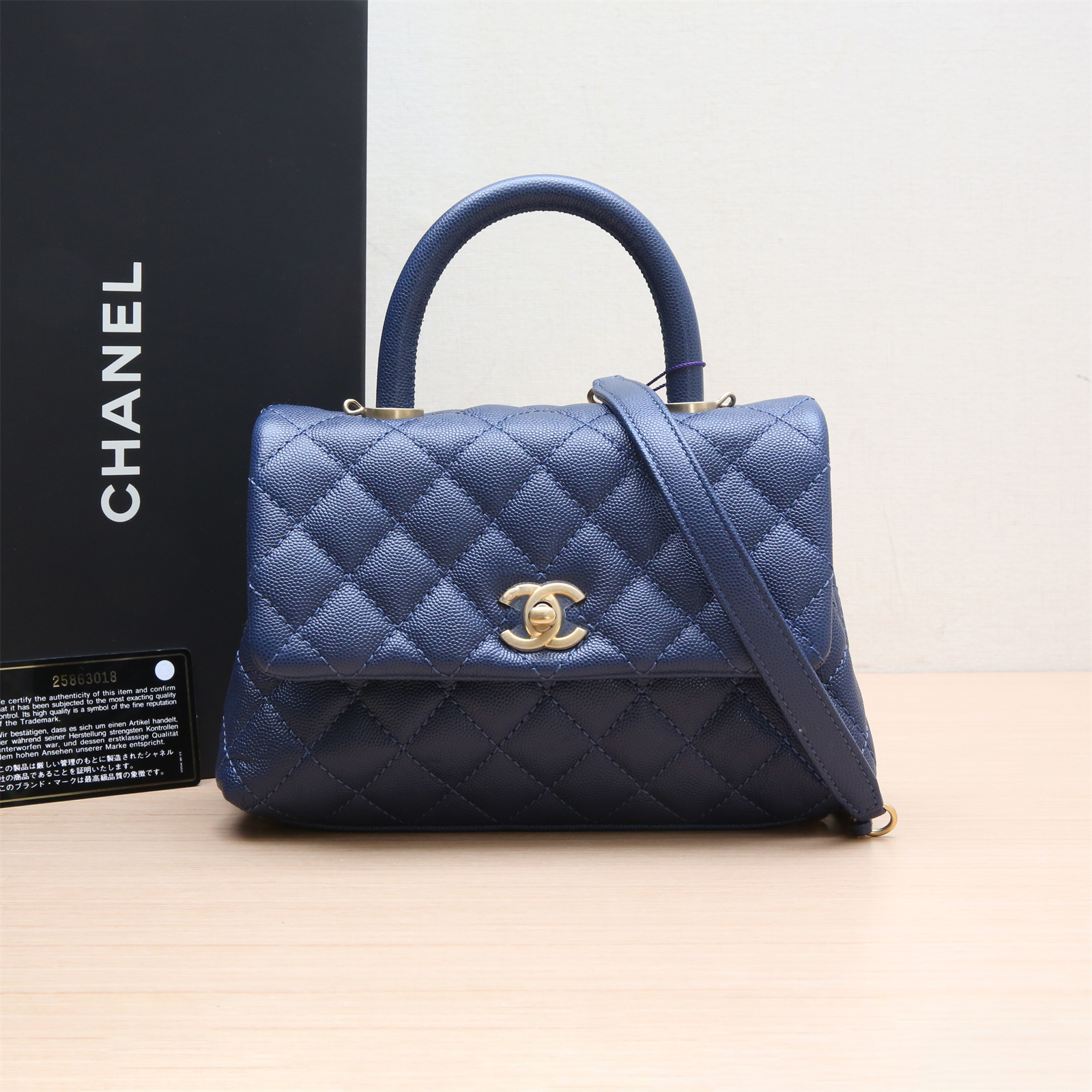 99新 Chanel/香奈儿 -250【攀攀宠粉】Coco Handle小号24cm 蓝 25开