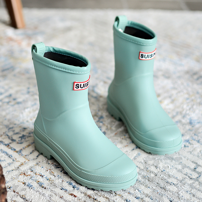 短帮雨鞋女款时尚防水鞋耐磨厚底防水胶鞋软底防滑短筒轻便雨靴