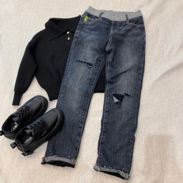 24567高端秋冬新款加绒牛仔裤A15-1-4