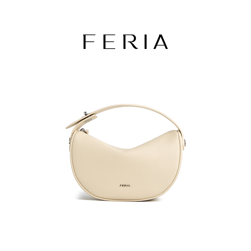 FERIA【奶油弯月包】FE411B241韩国小众品牌时尚特色柔软包包CC