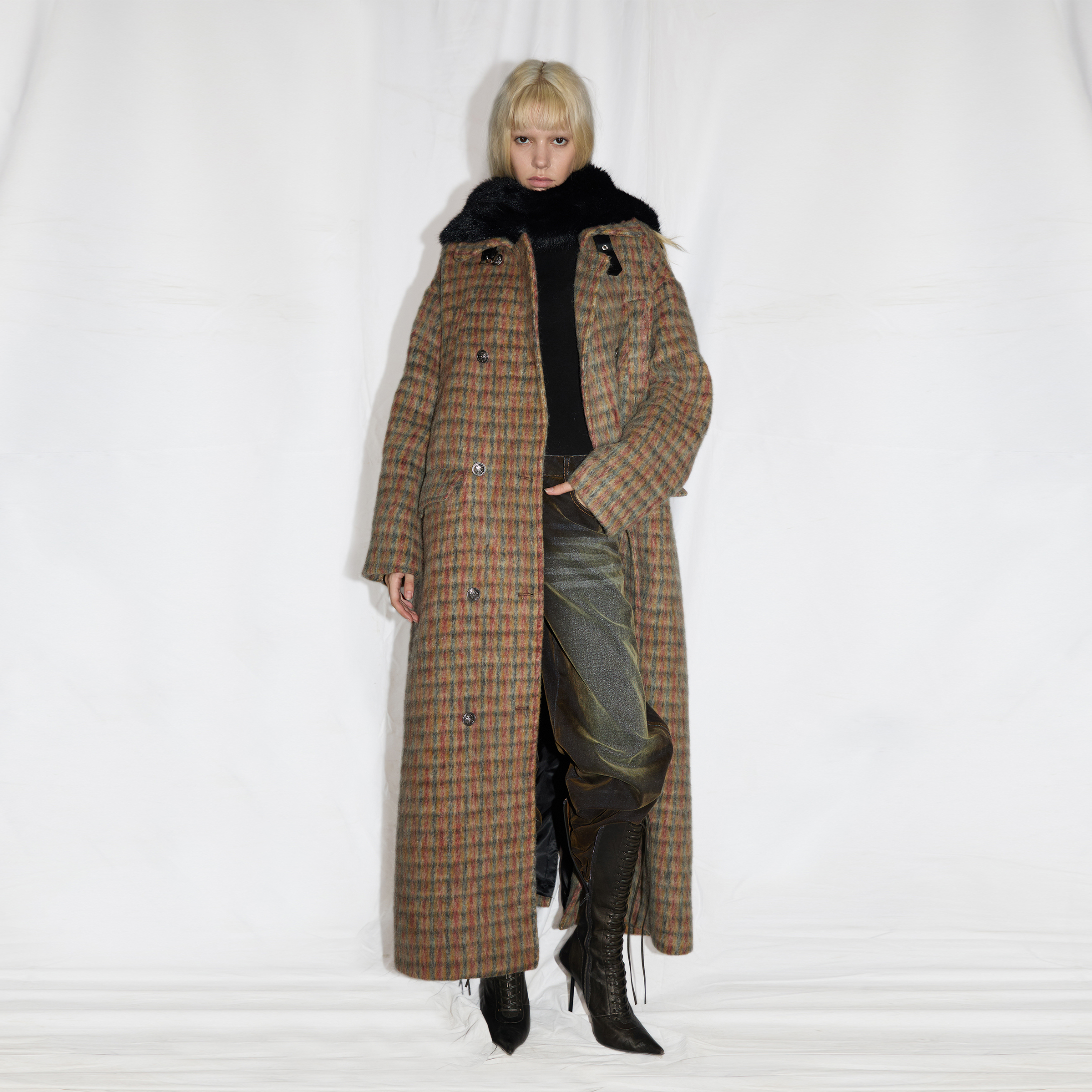 24ans整件2.2kg克重 重工双排扣羊毛大衣 |让人挪不开眼的质感