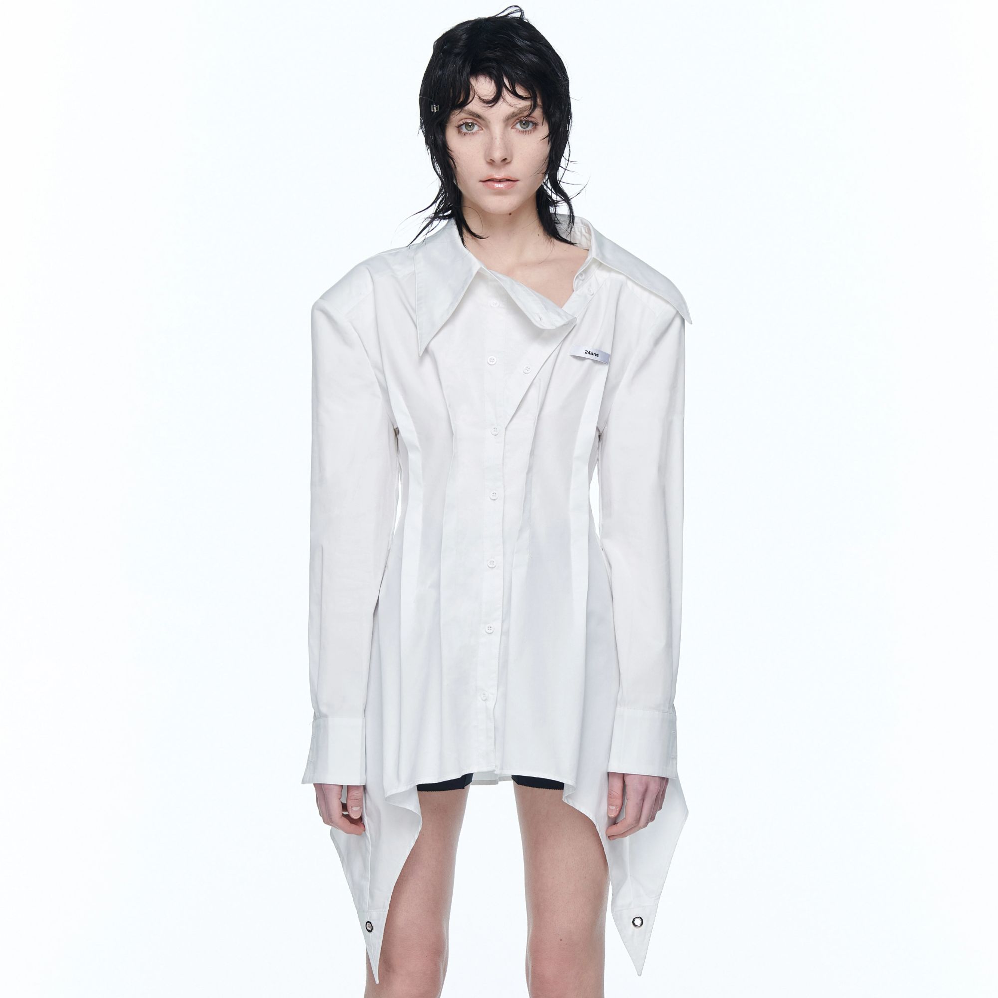 24ans "Degage" slinky shirt dress "洒脱"收腰衬衣衬衫