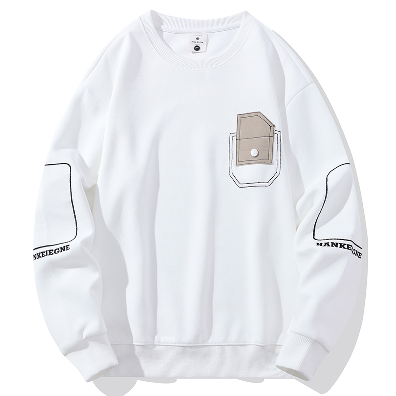 圆领卫衣秋装男士打底上衣新款潮流时尚宽松长袖t恤外穿2024新款