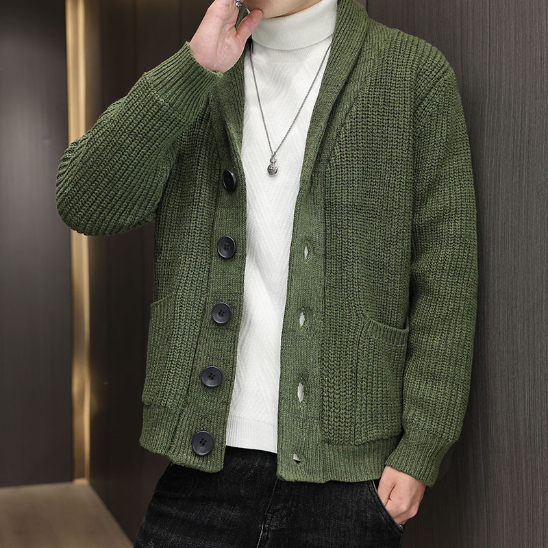 针织开衫男士纽扣毛衣外套休闲秋季男装上衣服男春秋2024新款潮流