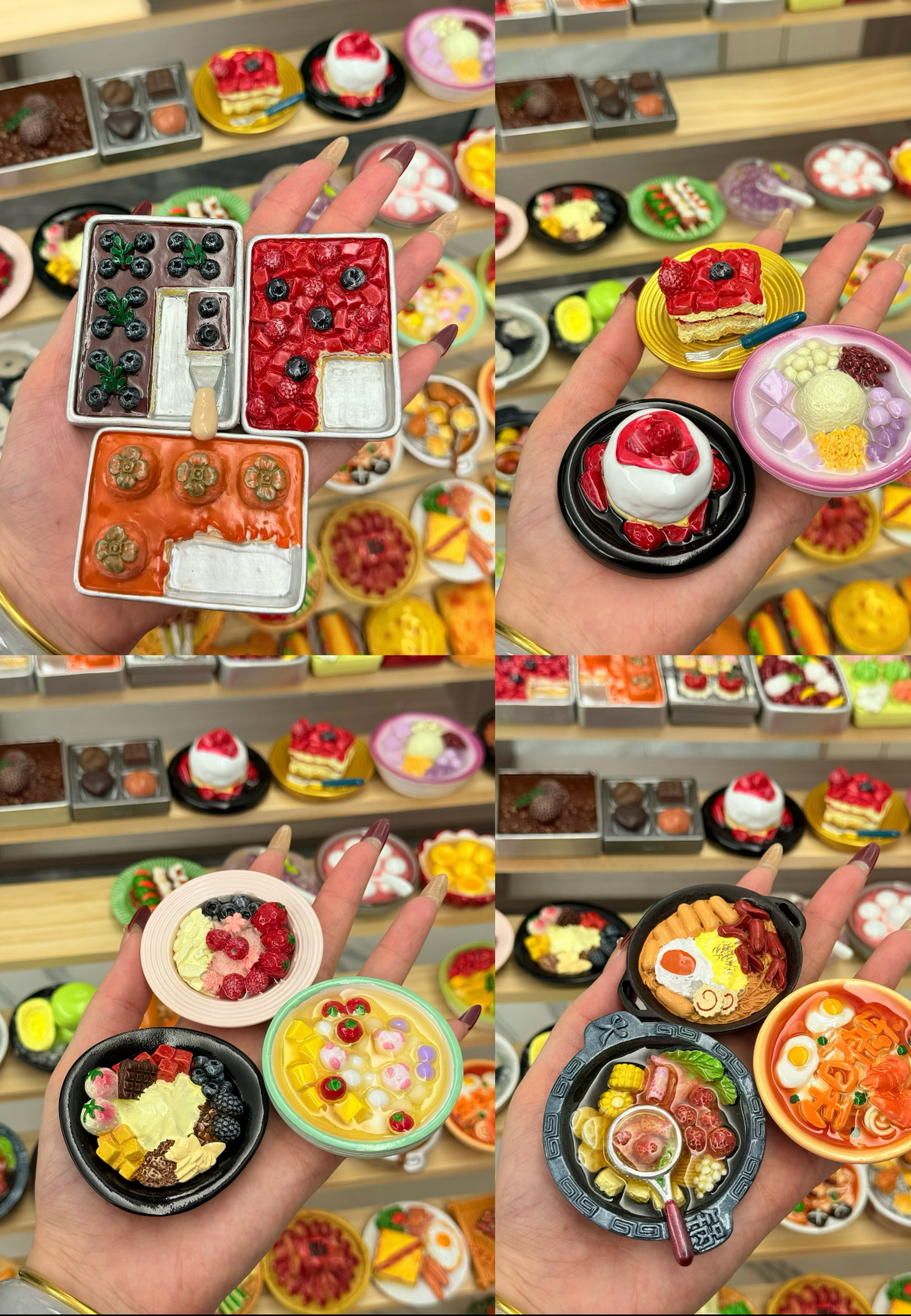 【直播间福利体验拆】树脂高货仿真食玩儿冰箱贴解压手工制品