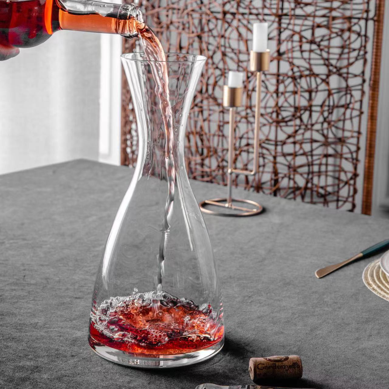 莱克斯捷克进口高档现代简约个性创意无铅水晶醒酒器家用醒酒壶