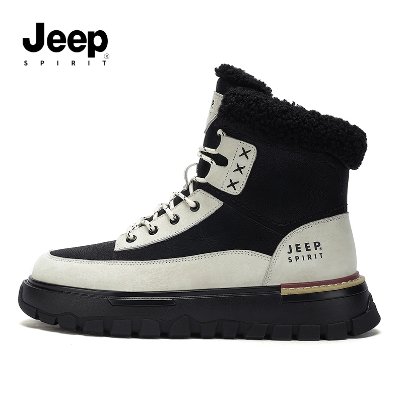 马丁靴男款冬季新款男鞋加绒加厚雪地靴户外登山鞋