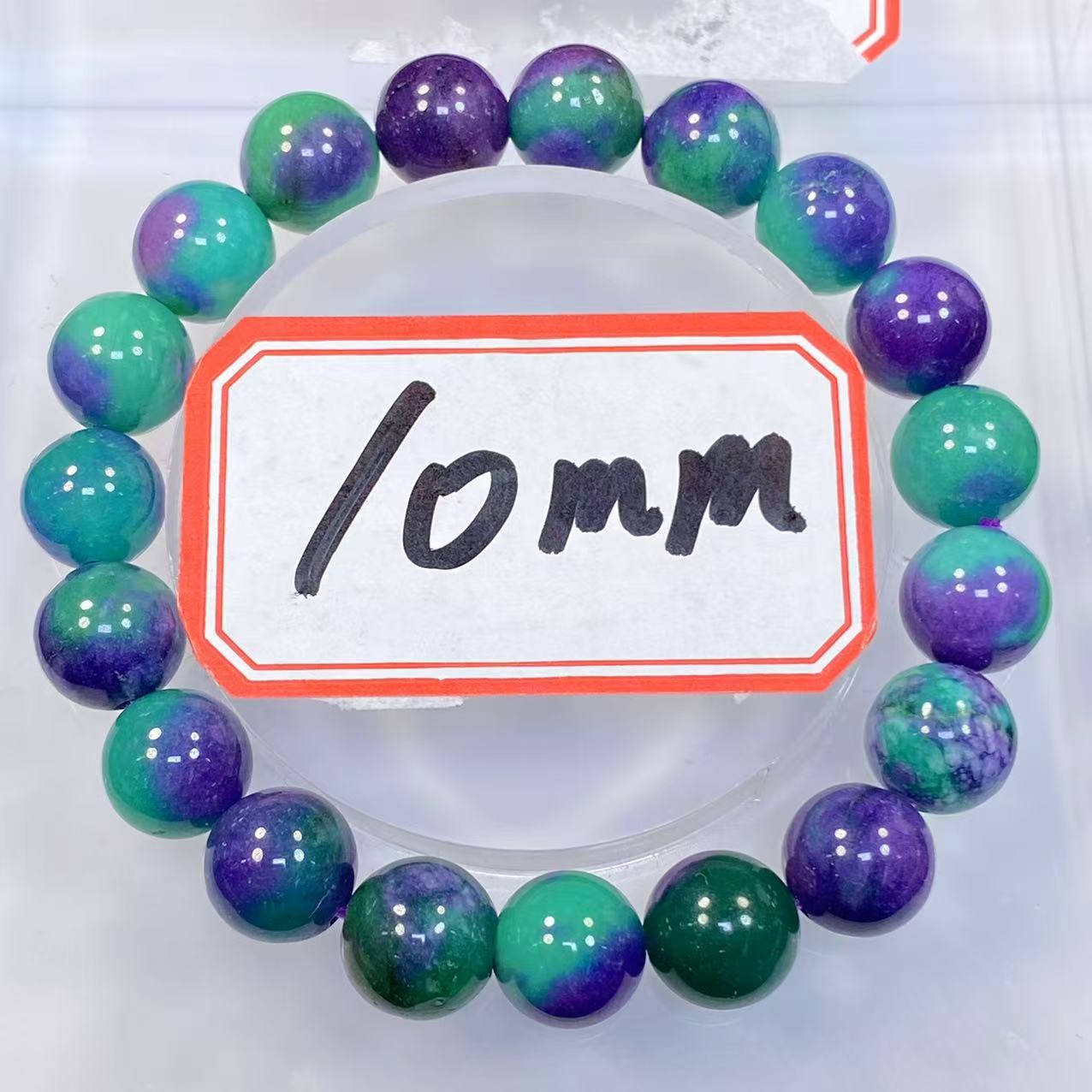 紫绿油画10mm手串发一条B108微瑕半价