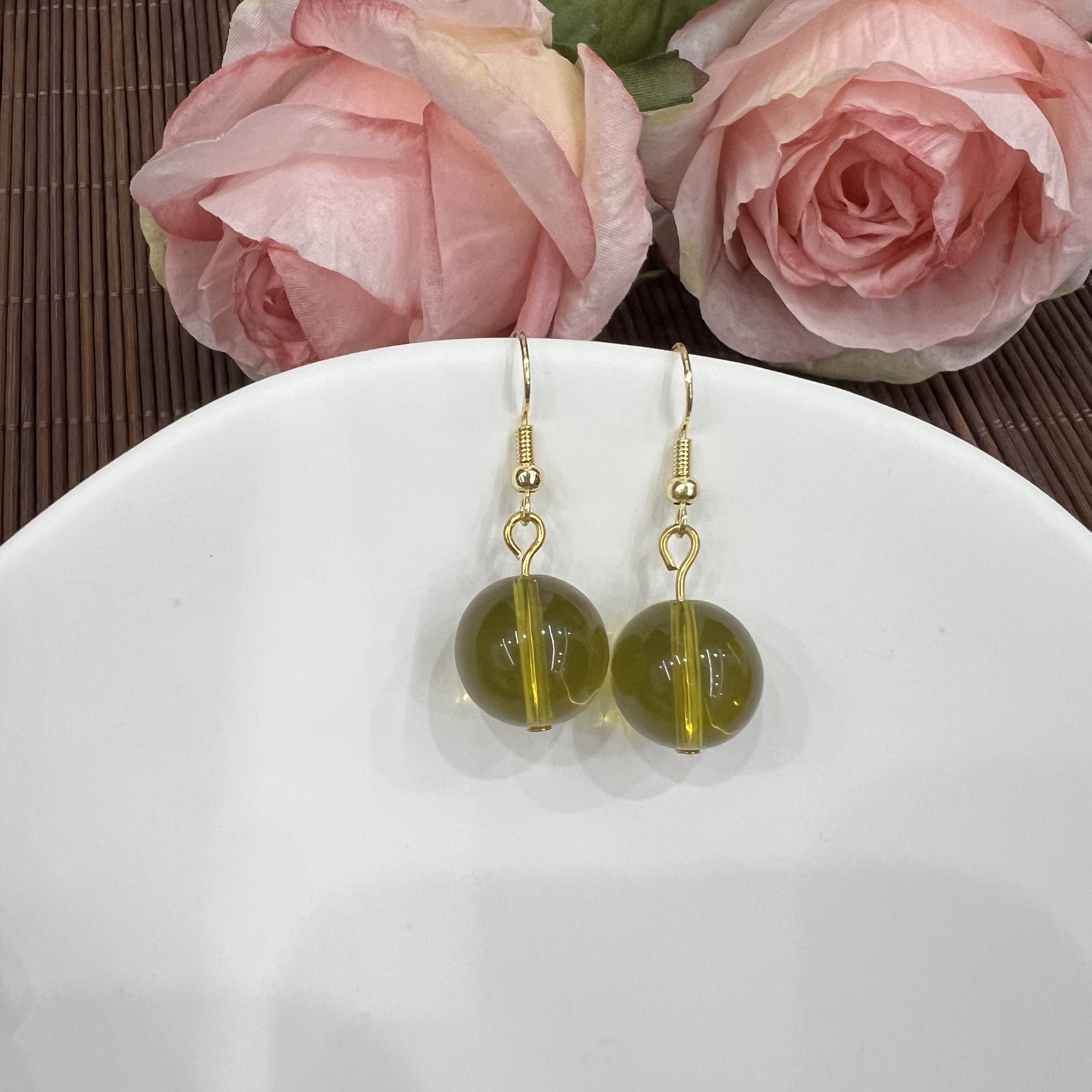 高定珠宝蓝珀耳坠ZX595S018