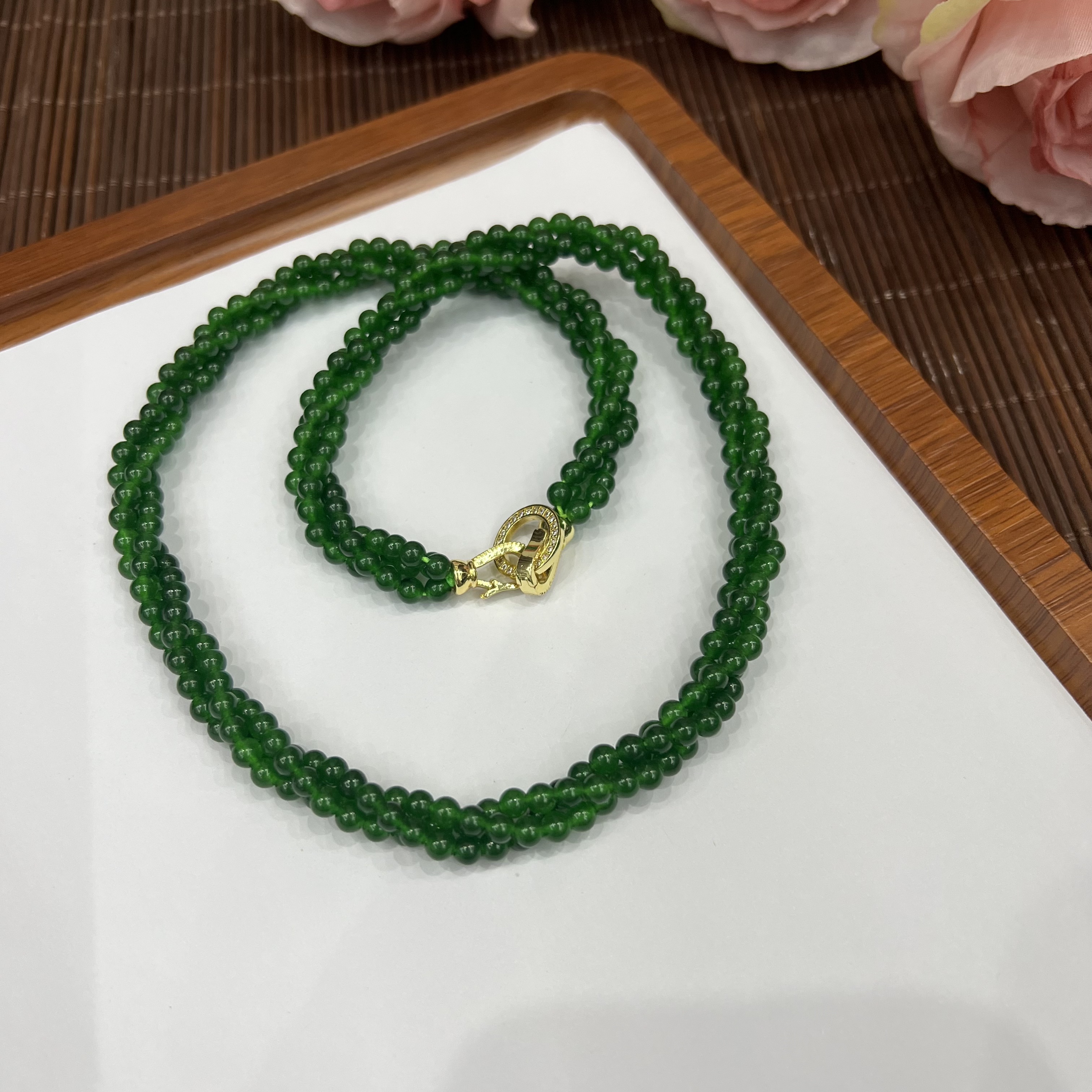 高定珠宝翡翠麻花链RX528S088