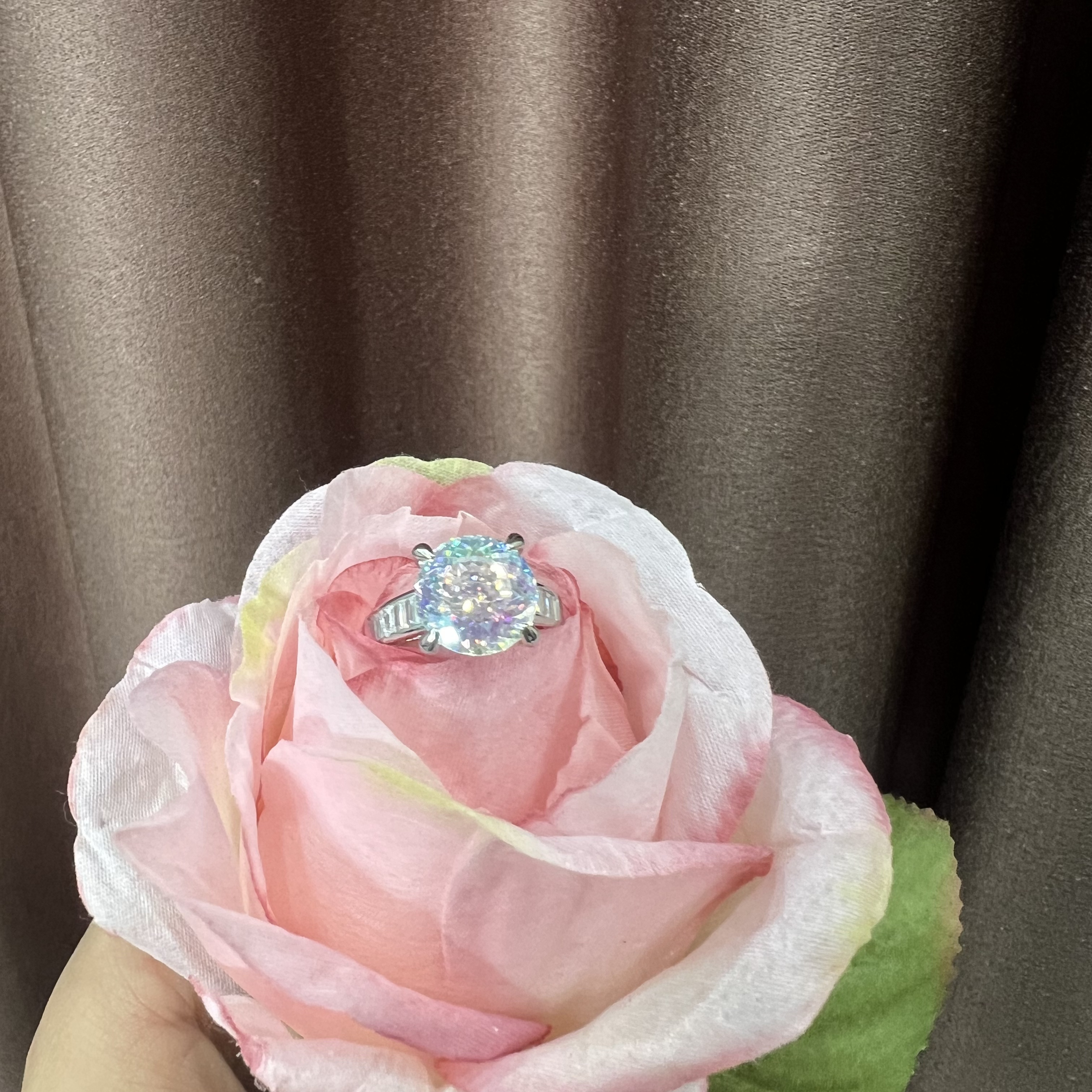 高定珠宝北极光白钻DW572S088