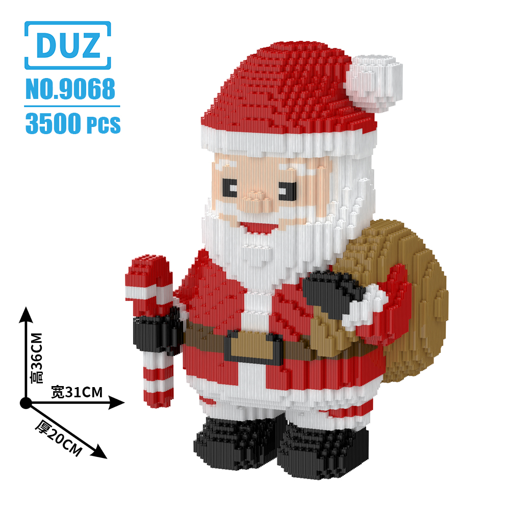 圣诞节雪人礼物拼装积木智力积木儿童成人玩具益智动脑手工摆件