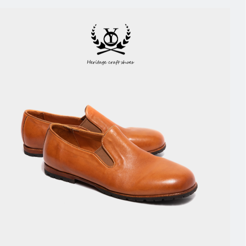 YO-B8018手工马皮男鞋夏季真皮男士休闲皮鞋一脚蹬软皮套脚乐福鞋