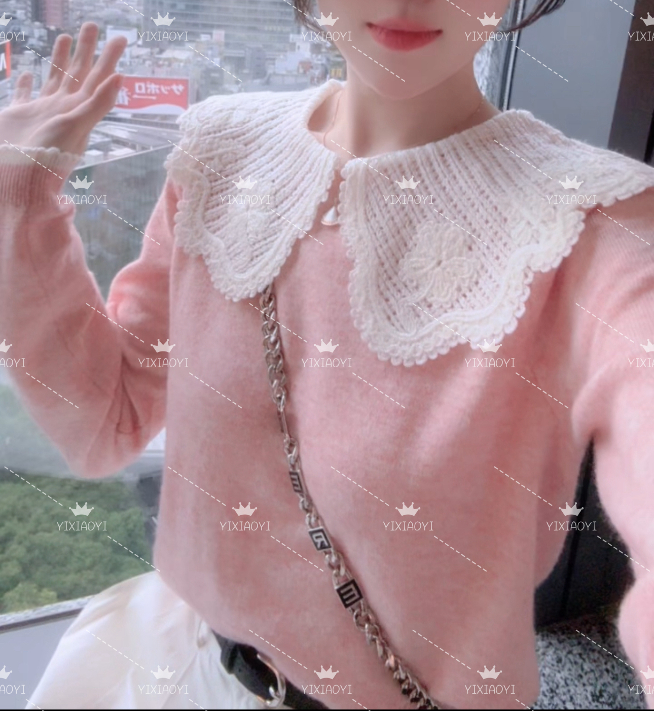 【白桃乌龙】秋季羊毛毛衣显瘦套头气质针织衫新款时尚洋气百搭女装