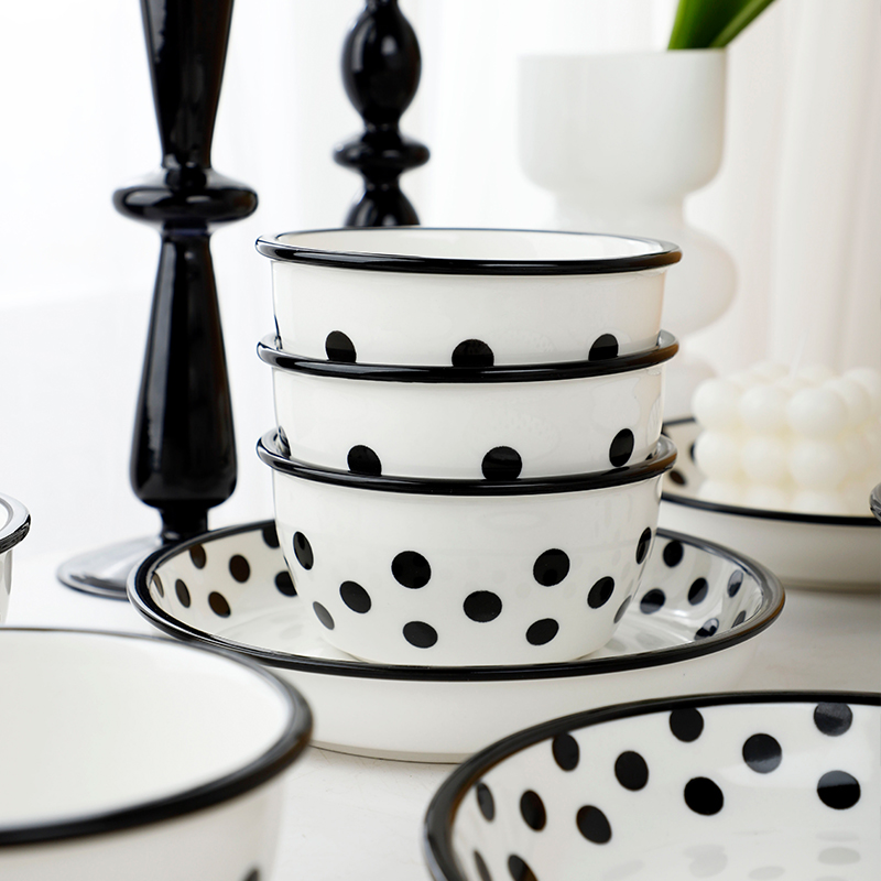 【破损补差价】简爱2个装4.7英寸碗家用吃饭碗赫本风陶瓷釉下彩餐具