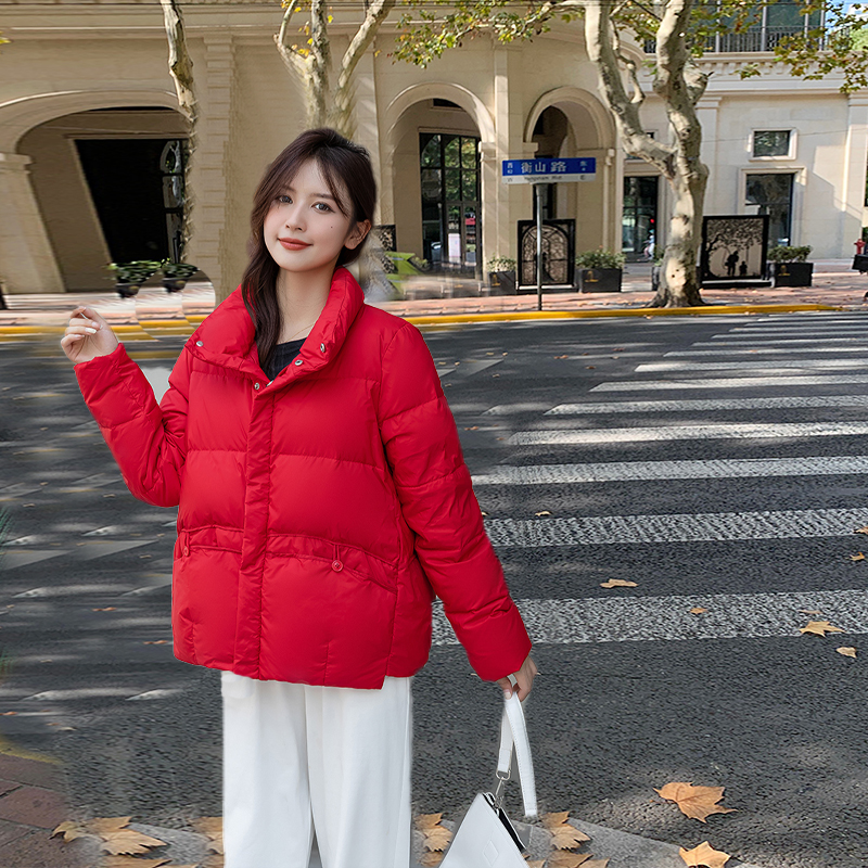 2024新款205羽绒服九成品短款宽松女半成品冬衣皮衣壳旧翻新定做