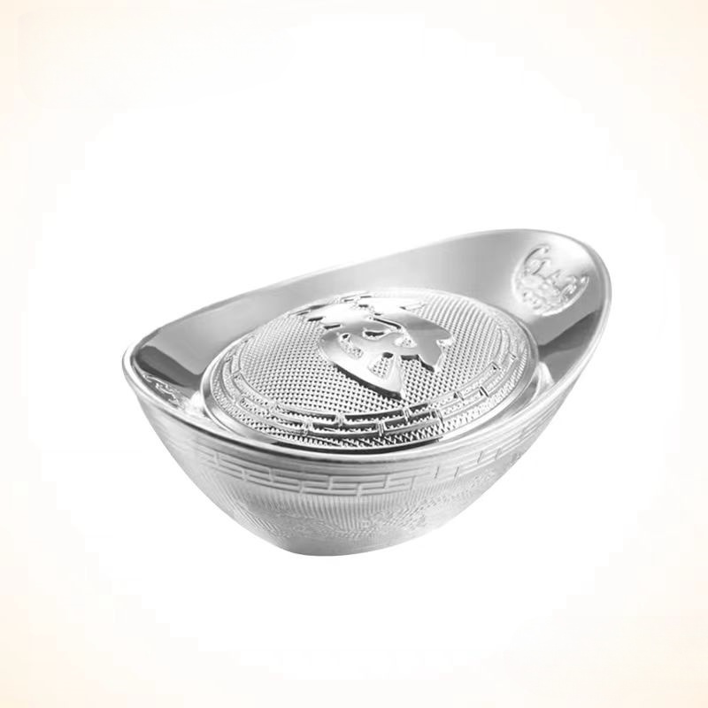 足银银制品 足银银制品 足银元宝福字轻奢送礼品送长辈