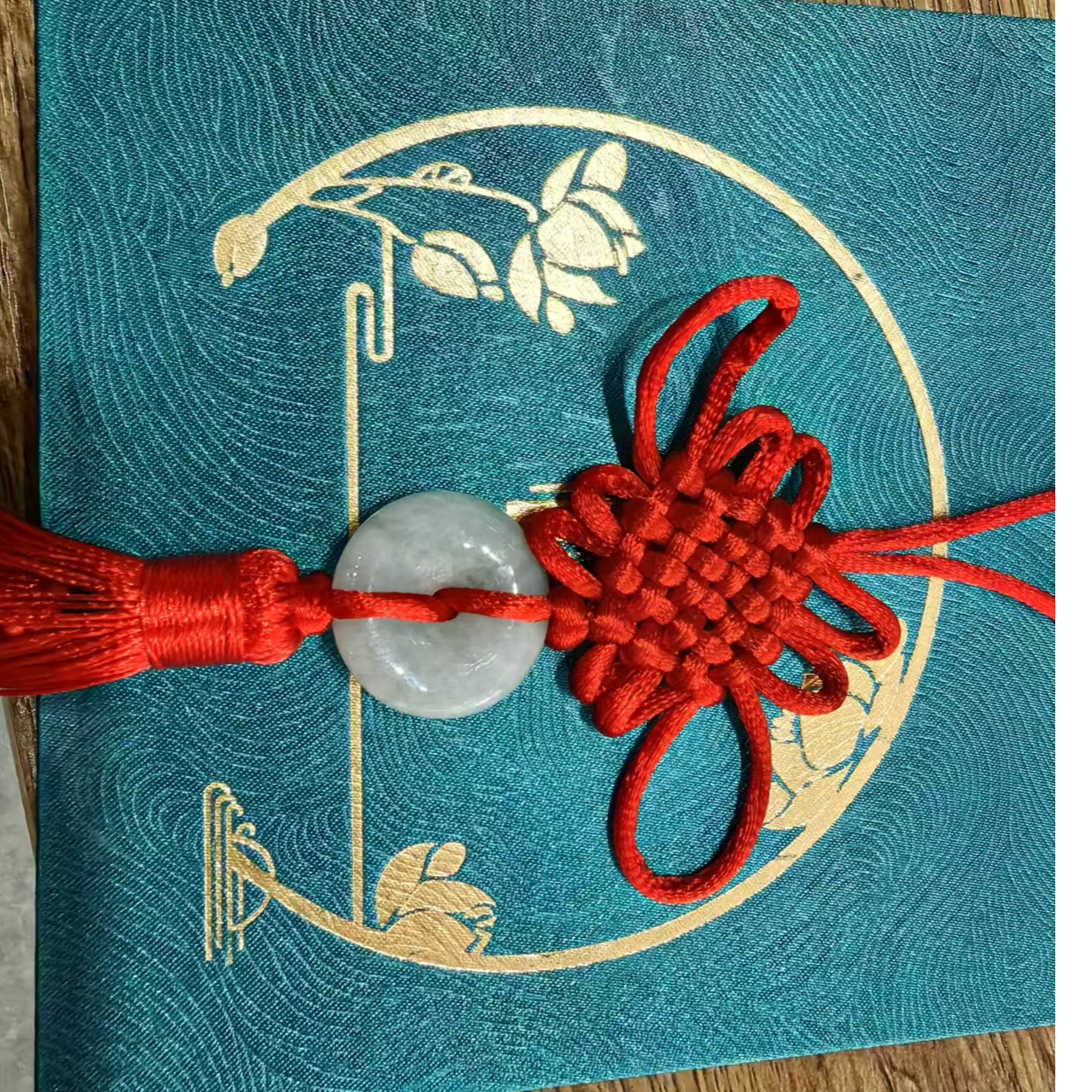 天然缅甸翡翠中国结平安扣