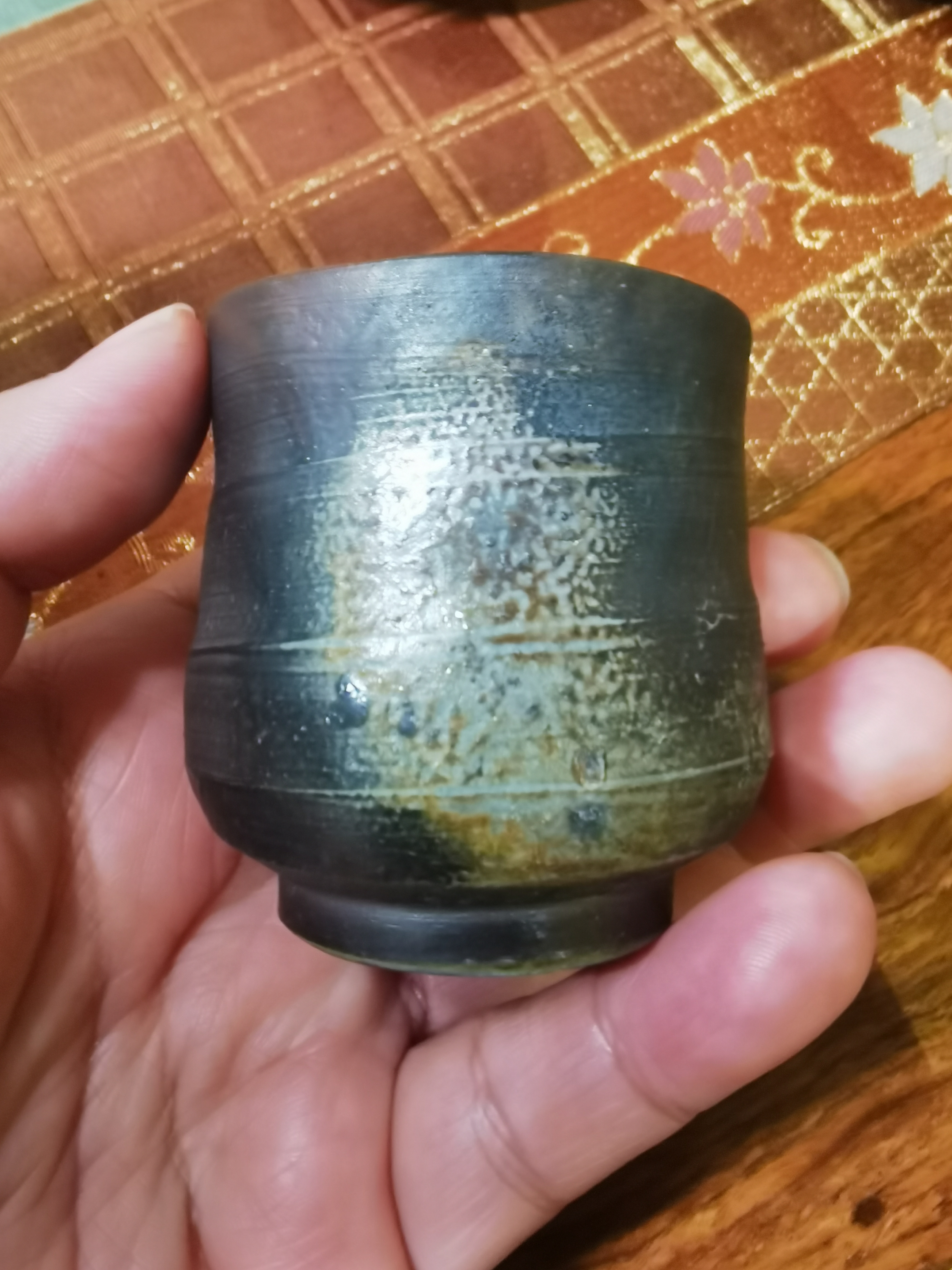 备前烧作品 陶弘杯子