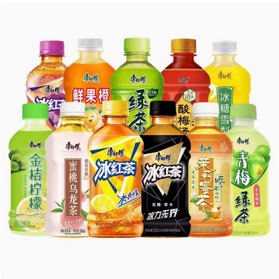 【6瓶包邮】康师傅冰红茶金桔酸梅汤300ML冰爽果味好喝经典E