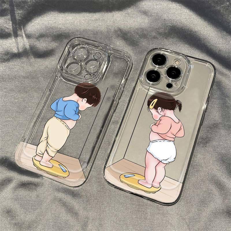 称重男女孩情侣款苹果华为vivo小米oppo手机壳iphone15/13/14软壳