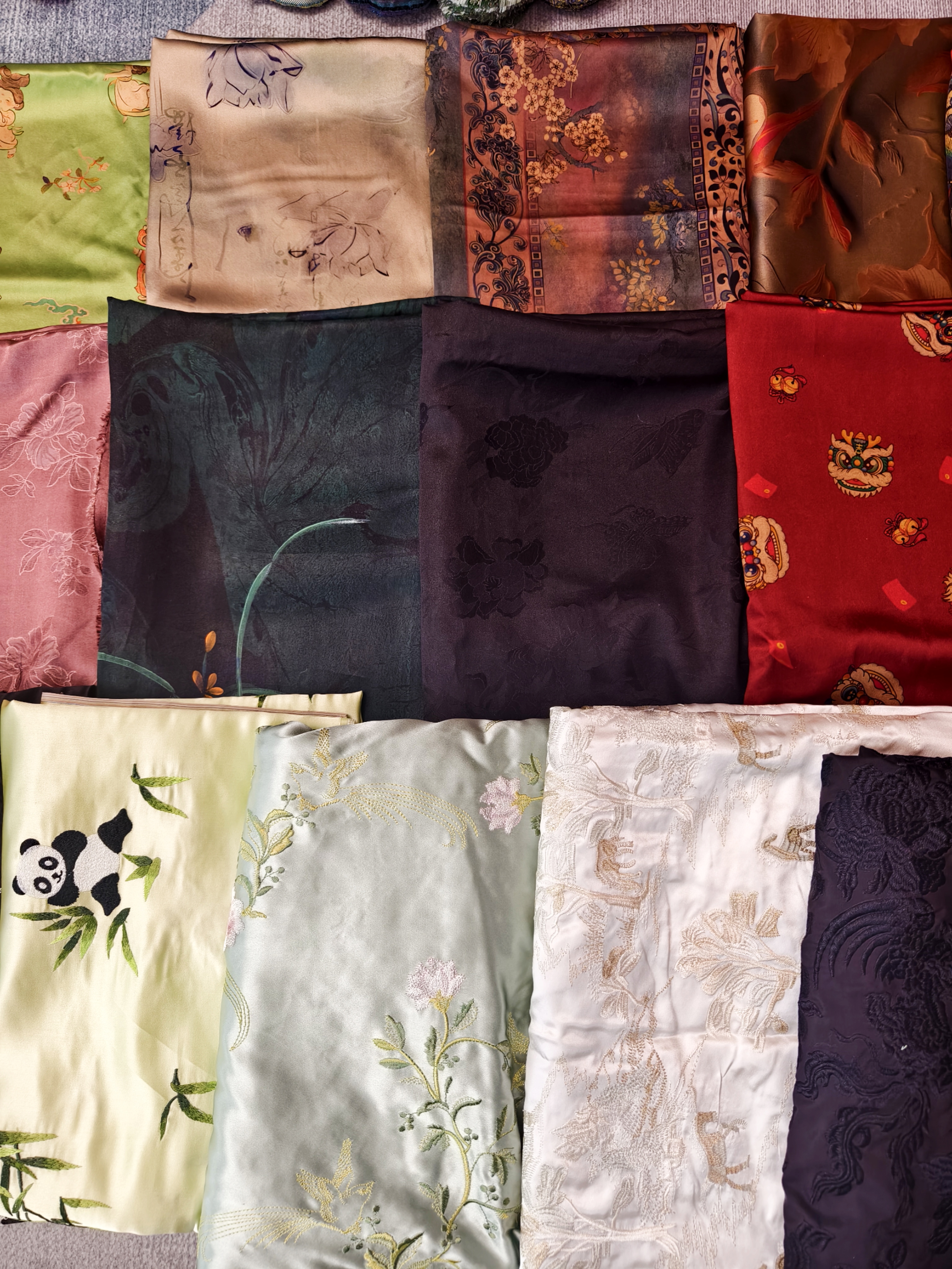 非遗丝绸面料（仅花型参考）布头合集 20