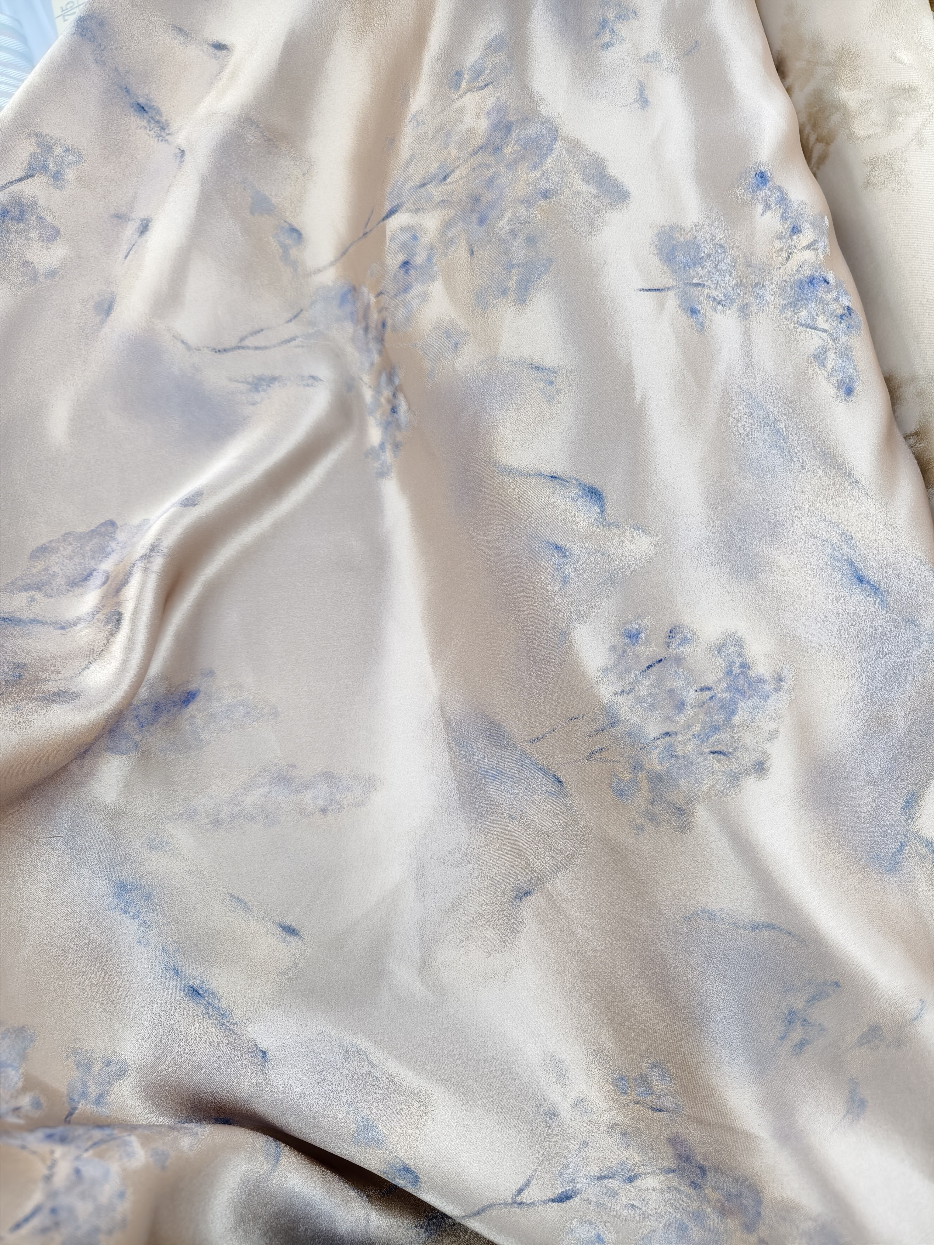 非遗丝绸面料（仅花型参考）植物染提花 4