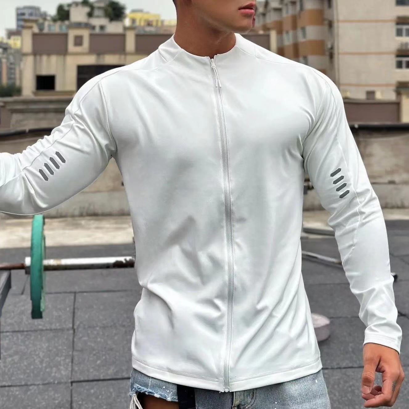 秋冬新款【秋冬爆款】运动T恤跑步速干拉链健身卫衣长袖男薄