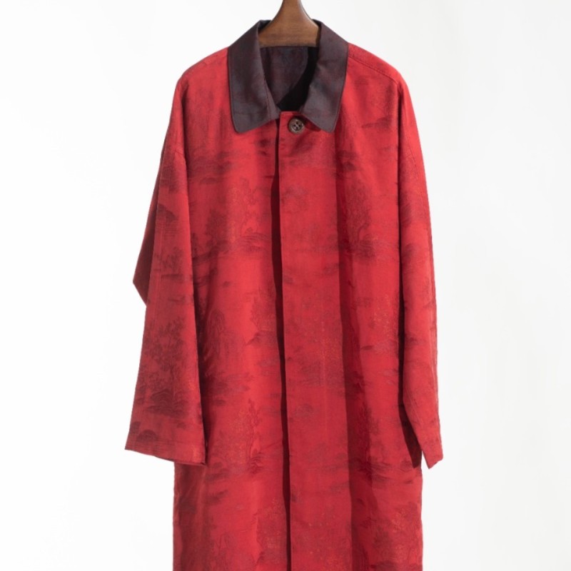 ❤❤【走心非遗】香云纱重段宋锦气质风衣时尚22zy2675休闲春季通用