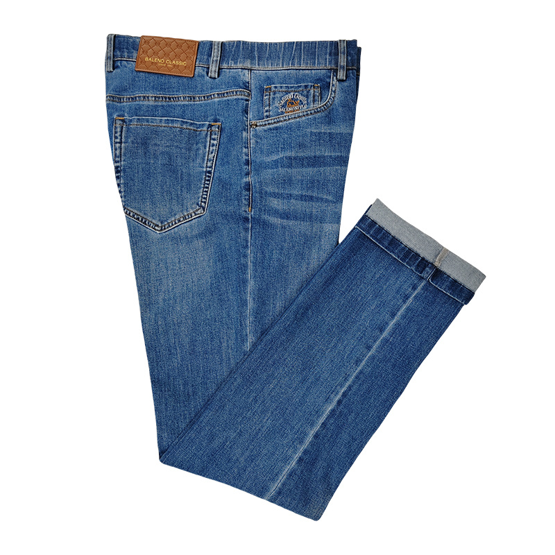 夏日时尚男士夏季时尚大码牛仔裤直筒裤男装男裤裤子休闲裤弹力