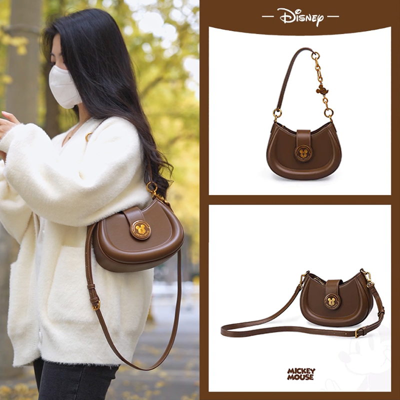 Disney/迪士尼100周年焦糖甜甜圈单肩斜挎手提包百搭时尚简约轻奢