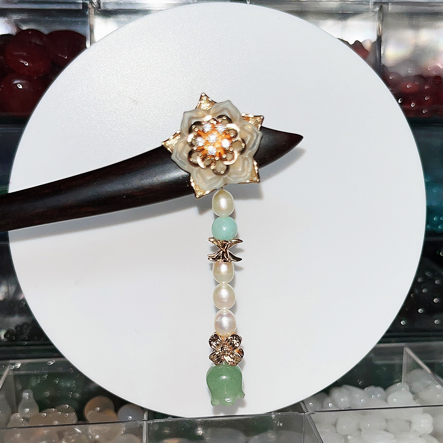 七公子 黑檀木盘发簪子古典气质百搭原创发簪古风头饰步摇