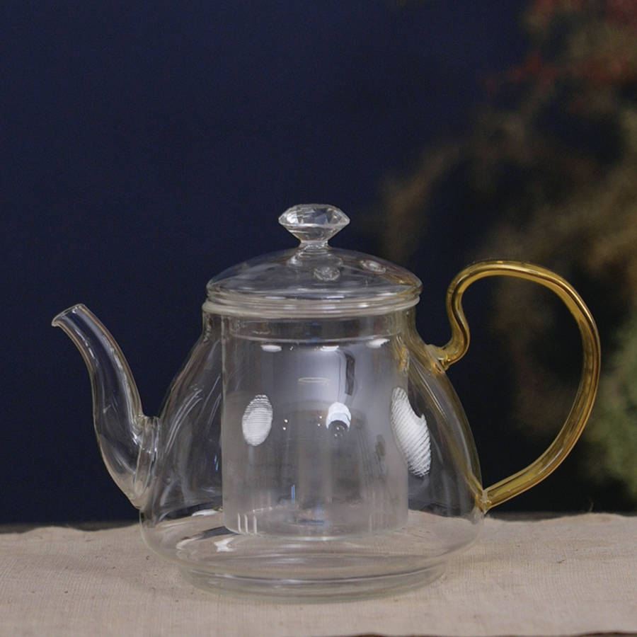 高硼硅玻璃煮茶壶1L(可明火可电陶炉）