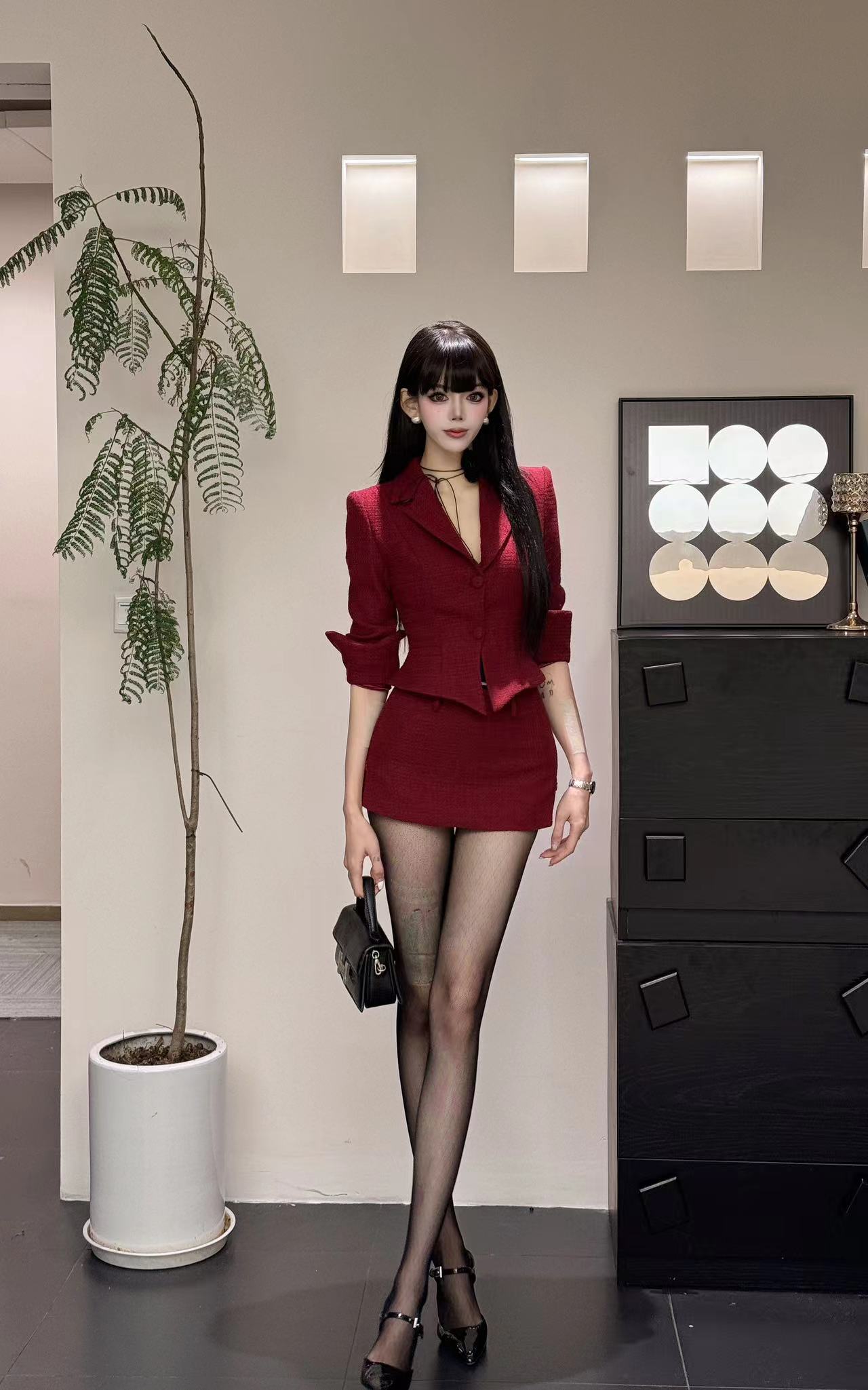 【椰椰推荐】2024秋季新款女装修身显瘦气质女士套装24628+24655