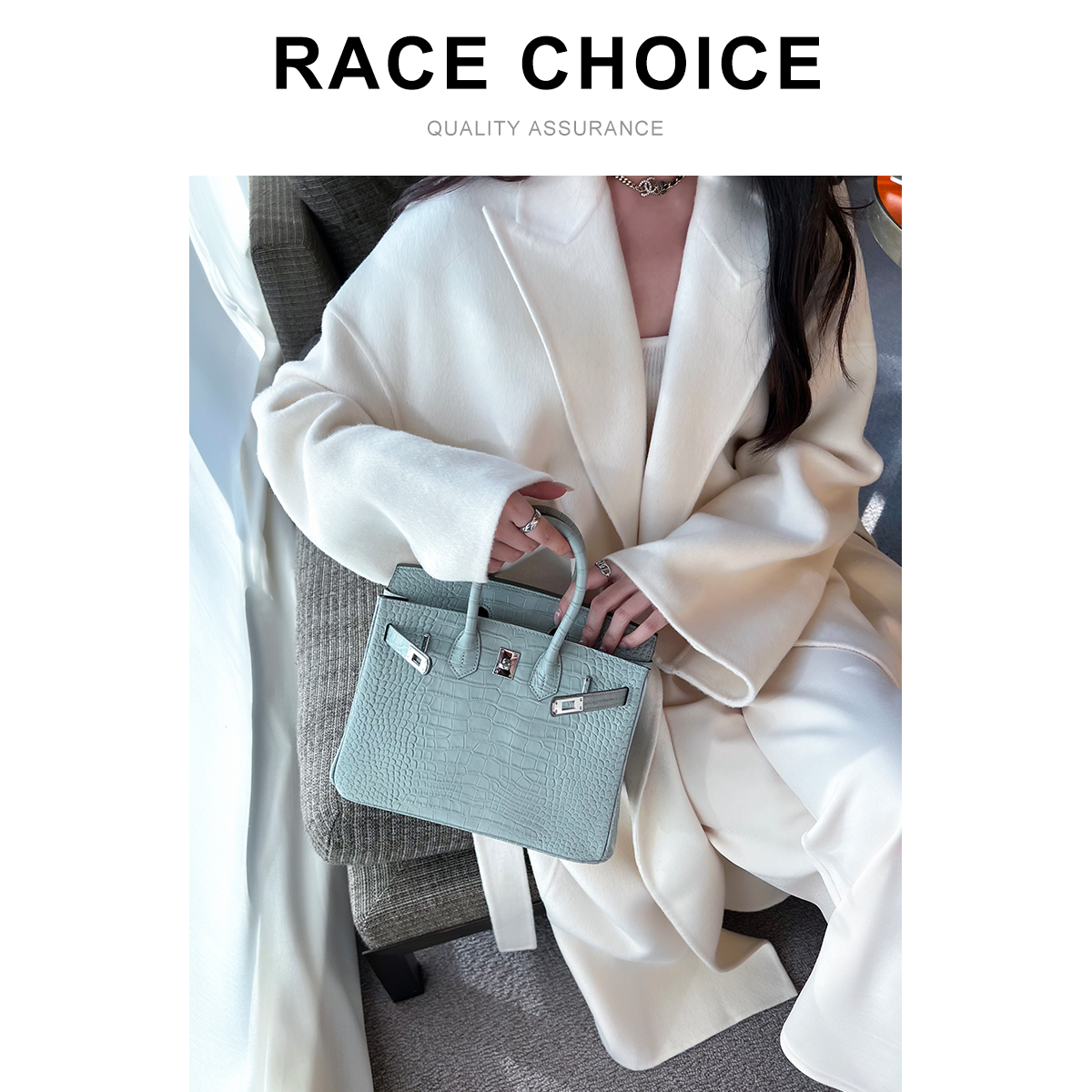 铂金包高级感头层鳄鱼纹牛皮复古小众时尚气质通勤手提包2025新款