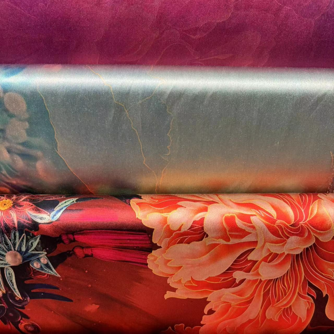 B总价链接香云纱满百桑蚕丝面料一经裁剪不支持七天无理由