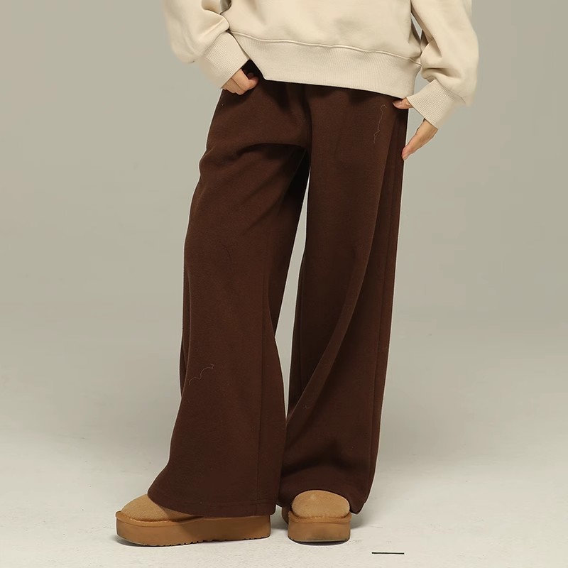 小女森女童冬装加绒裤子儿童阔腿裤中大童休闲保暖加厚秋冬长裤女