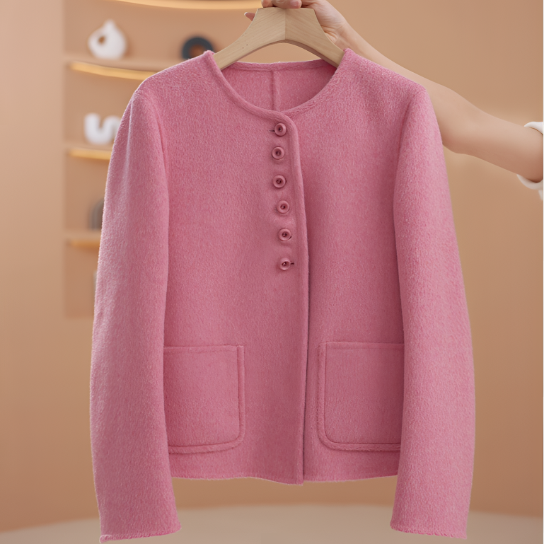 【w】古堡小香~小香风双面大衣女冬季宽松气质毛呢外套Y13136-GB