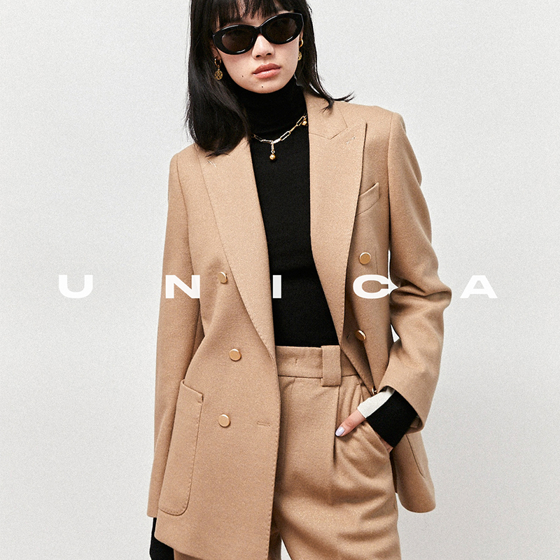 【惊喜折扣】UNICA/100hands工艺全拱针双C原厂金葱厚羊毛呢冬西装