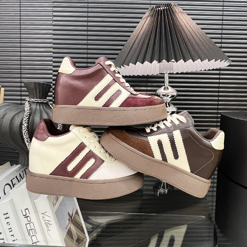 增高7cm德训鞋女2024新款百搭松糕鞋厚底休闲鞋XG0920-5