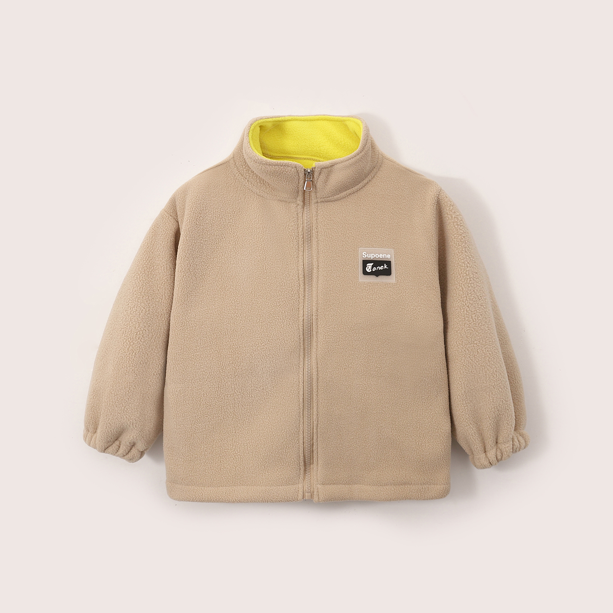 儿童男女童中大童秋冬季时尚外套双面摇粒绒保暖洋气加绒加厚外套