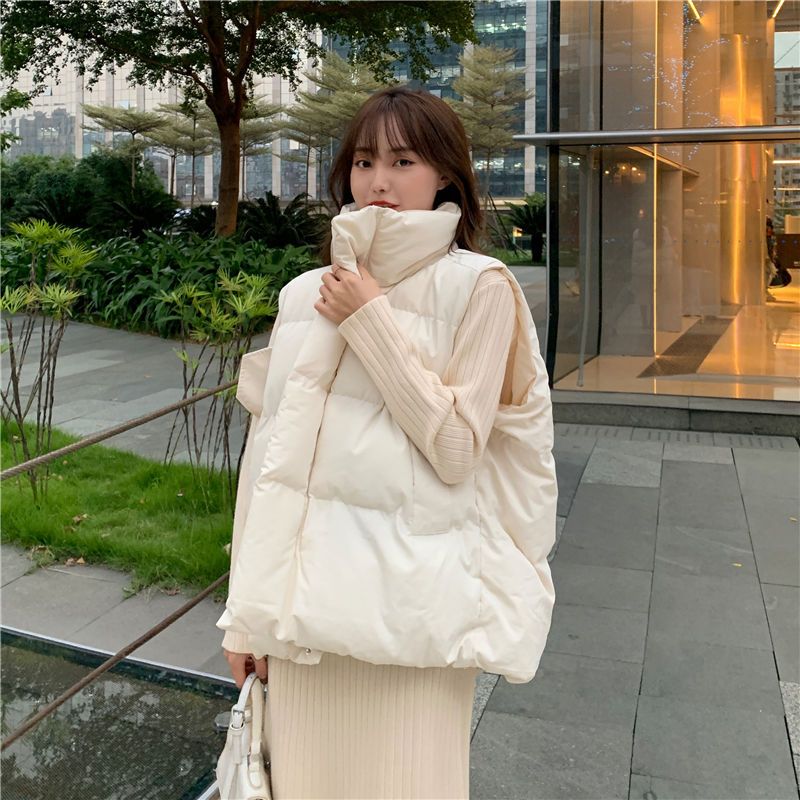新款羽绒服马甲2023年新款女冬宽松外穿无袖背心马夹秋冬季