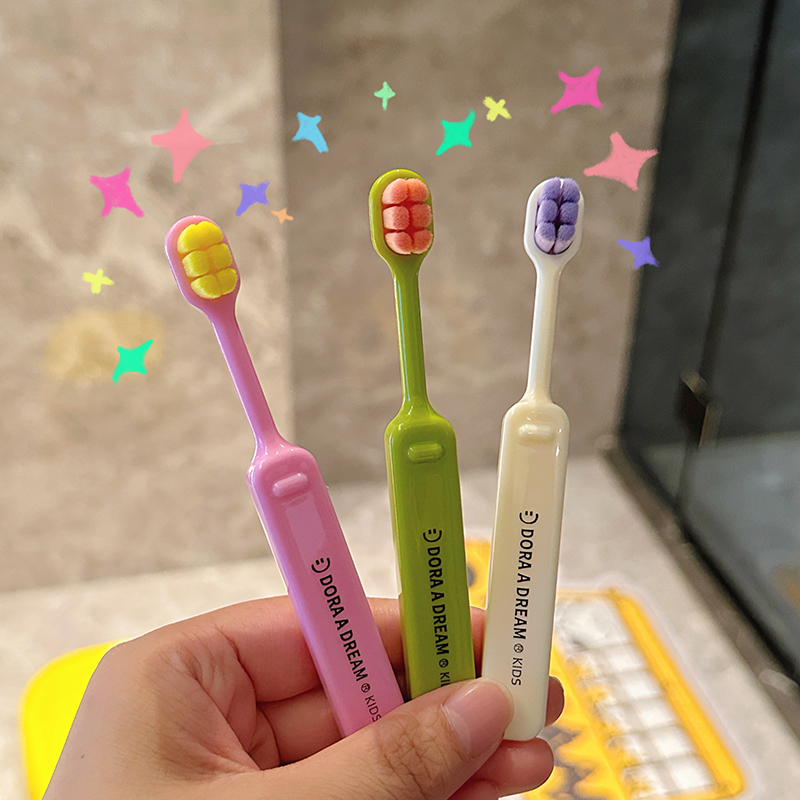 DoraADream朵拉的梦儿童牙刷3到6岁3到8软毛可爱小孩幼儿专用超细