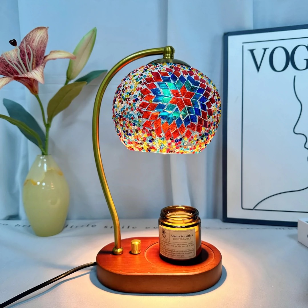 【舒雅】复古古风台灯摆件新中式创意个性美式调光欧式客厅手工书房