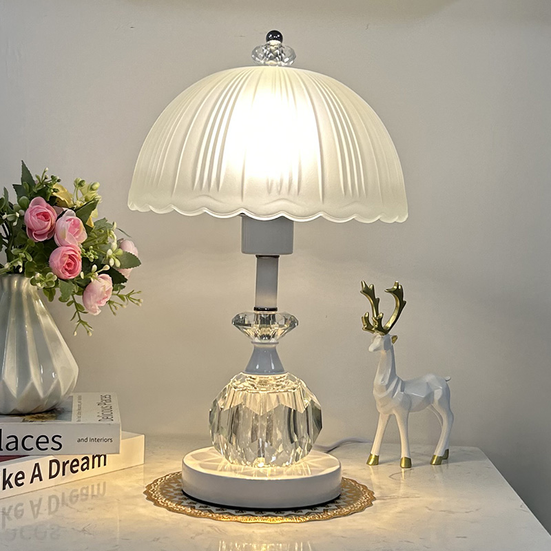 【舒雅】欧式水晶台灯卧室轻奢高端床头灯主卧高级感婚床头三色变