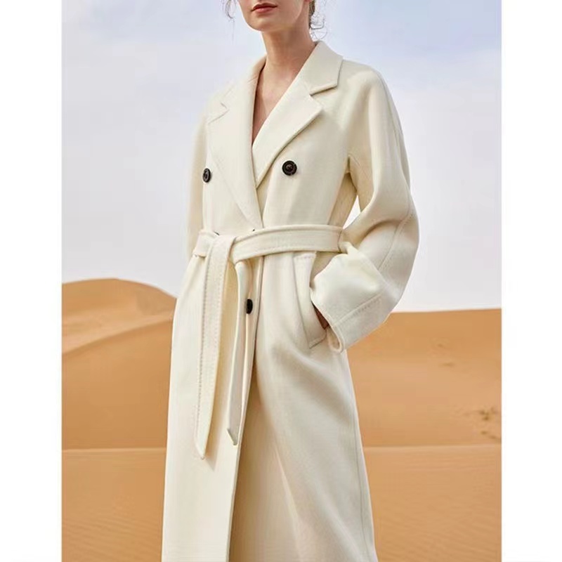 （201-400）秋冬季双面羊毛大衣女士韩版修身中长款直播专用链接