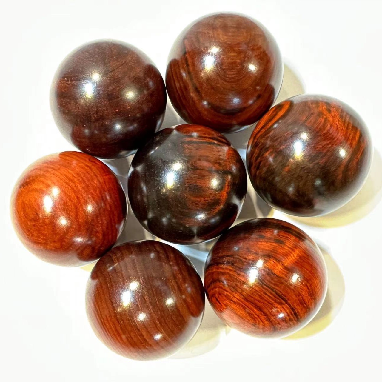 老挝大红酸枝实木健身球手握球中老年人把玩手球保健实心握力球