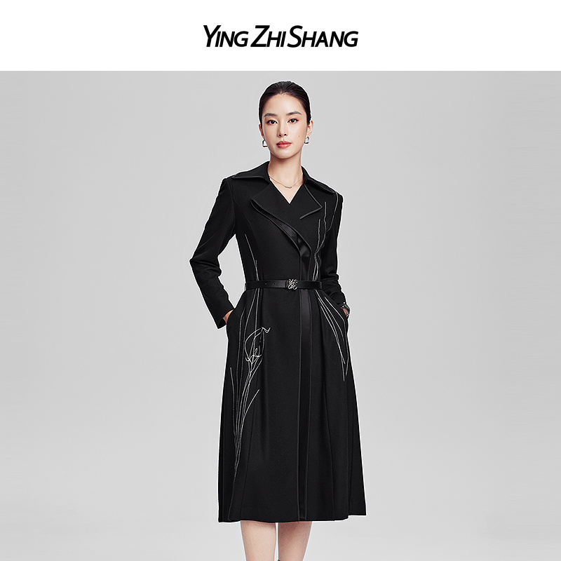 【秋冬爆品】赢智尚高档绵羊毛高级感职场连衣裙官方正品ZF02267