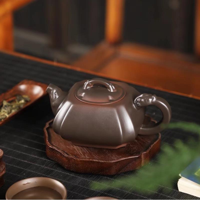 紫陶凤鸣四方龙壶-300ccA88