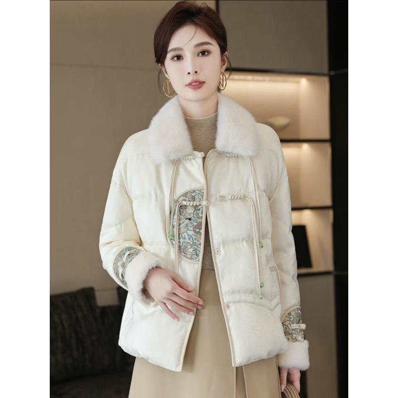 新中式国风羽绒服女冬季新款民族风短款时尚鸭绒外套